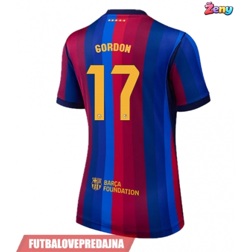 Lacne Ženy Futbalové dres Barcelona Anthony Gordon #17 2026-27 Krátky Rukáv - Domáci